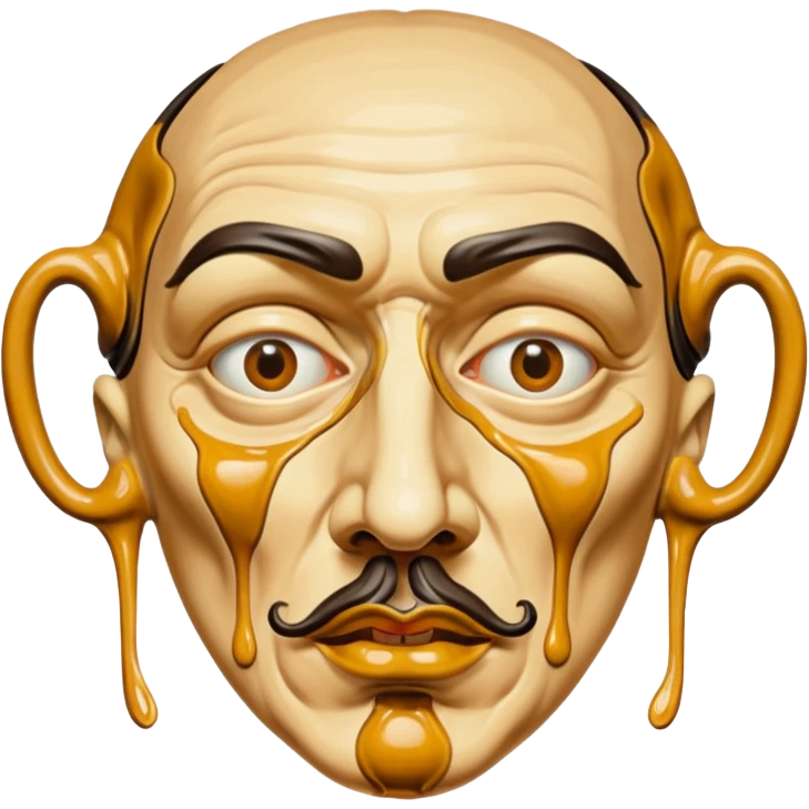 Masque Salvador Dali emoji