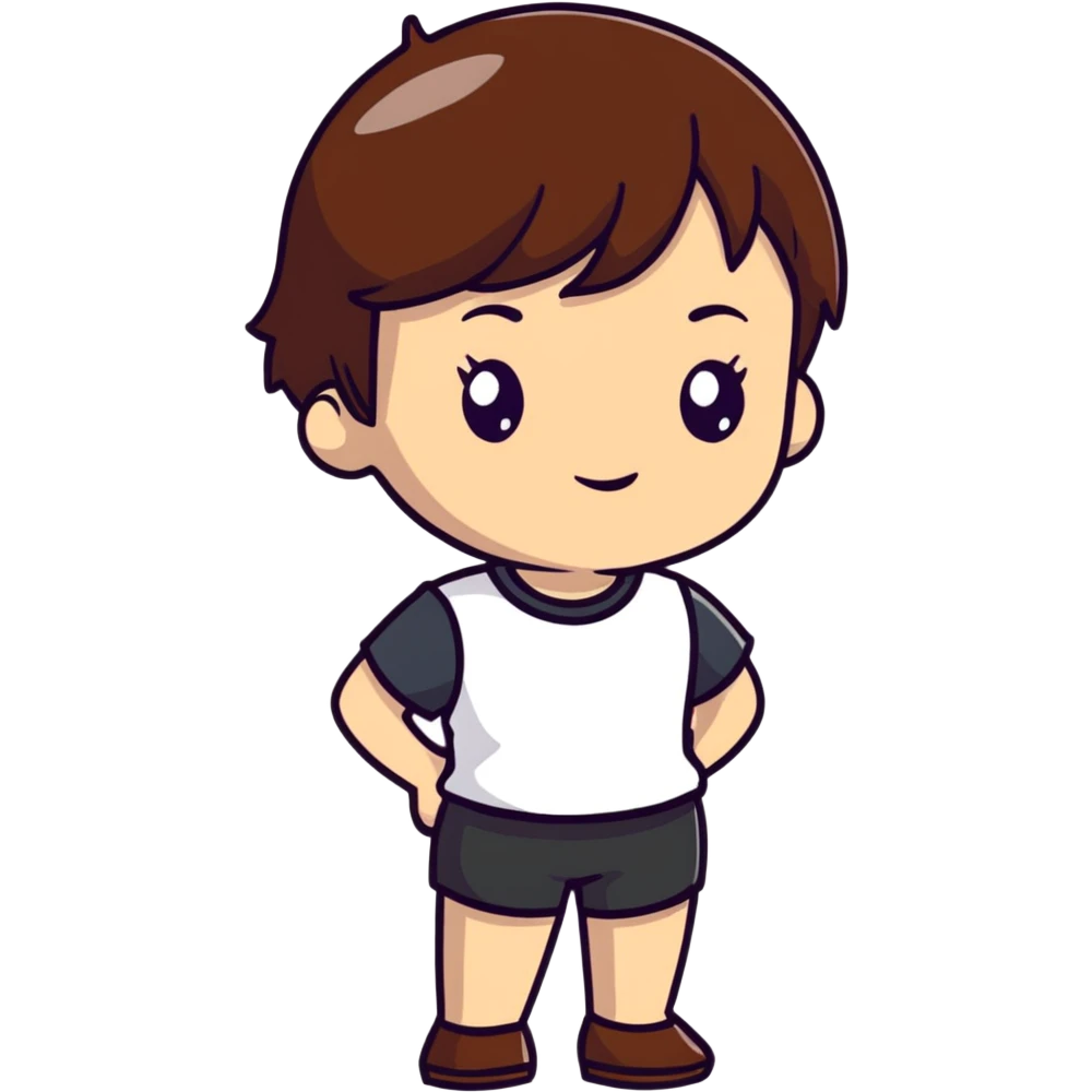 a girl with brown short hair emoji