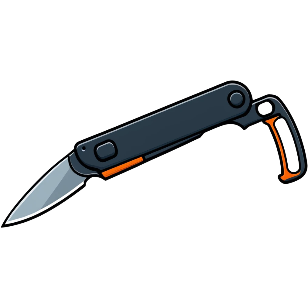 Box cutter with retractable blade, utility knife tool for cutting boxes and packaging emoji