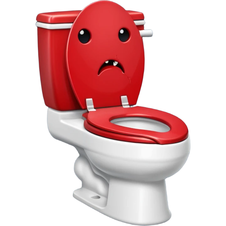 evil red toilet emoji
