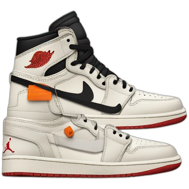 Air Jordan 1 off white emoji