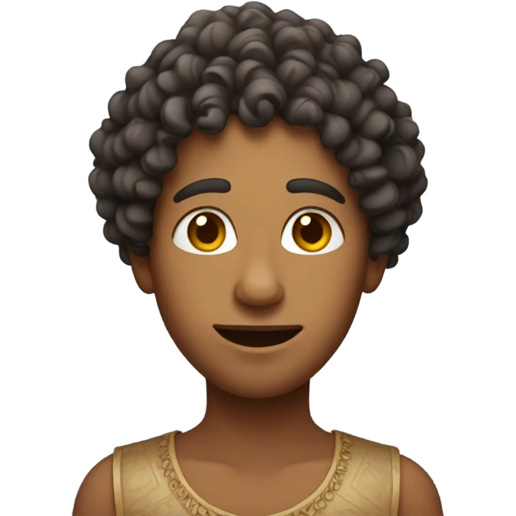 Indian with curly hair emoji