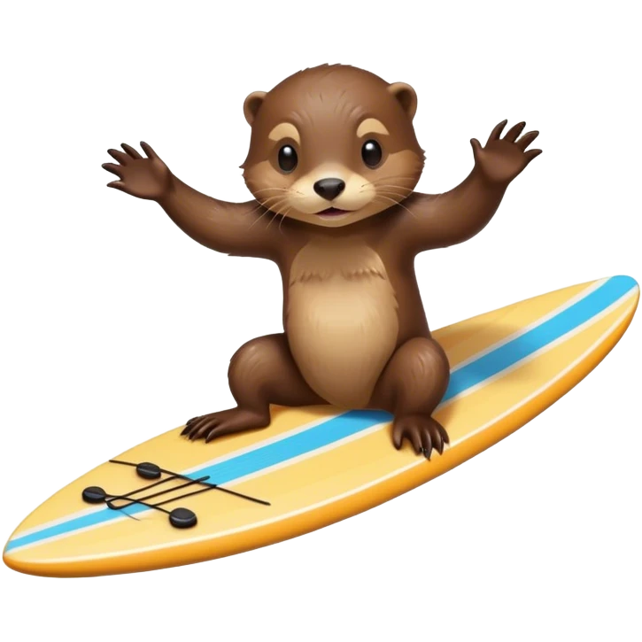 otter playing video games on a surfboard  emoji