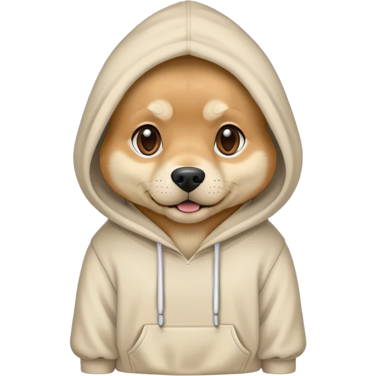Dog wearing hoodie  emoji