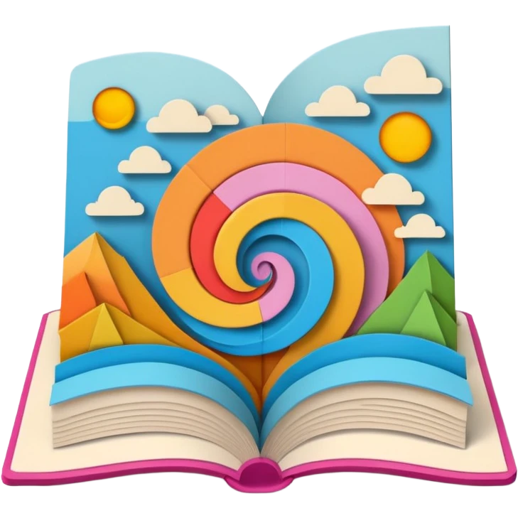 a story picture foldable book emoji