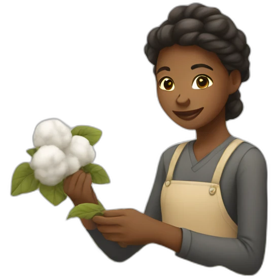 African American picking cotton emoji