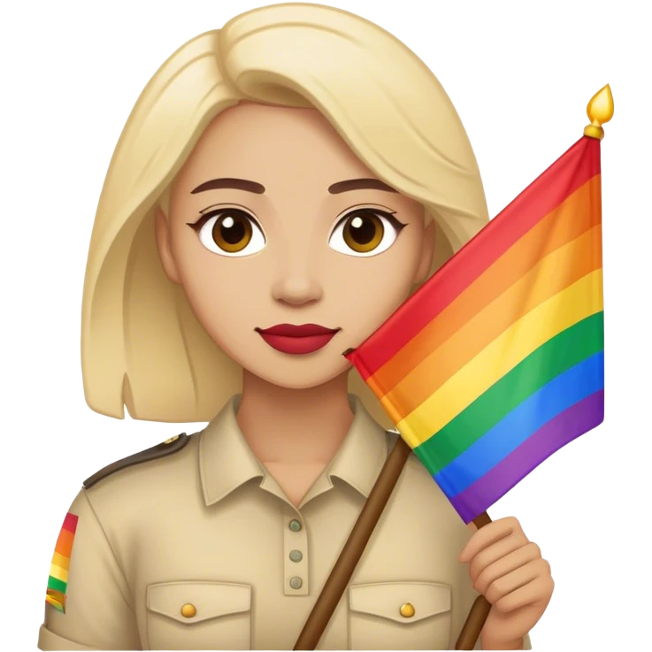 woman with lgbt flag emoji