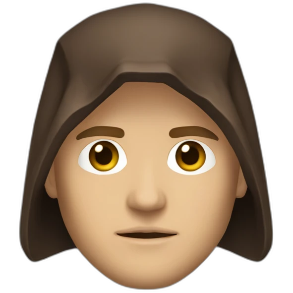 anakin skywalker sith eyes, hood (waist up, front facing) emoji