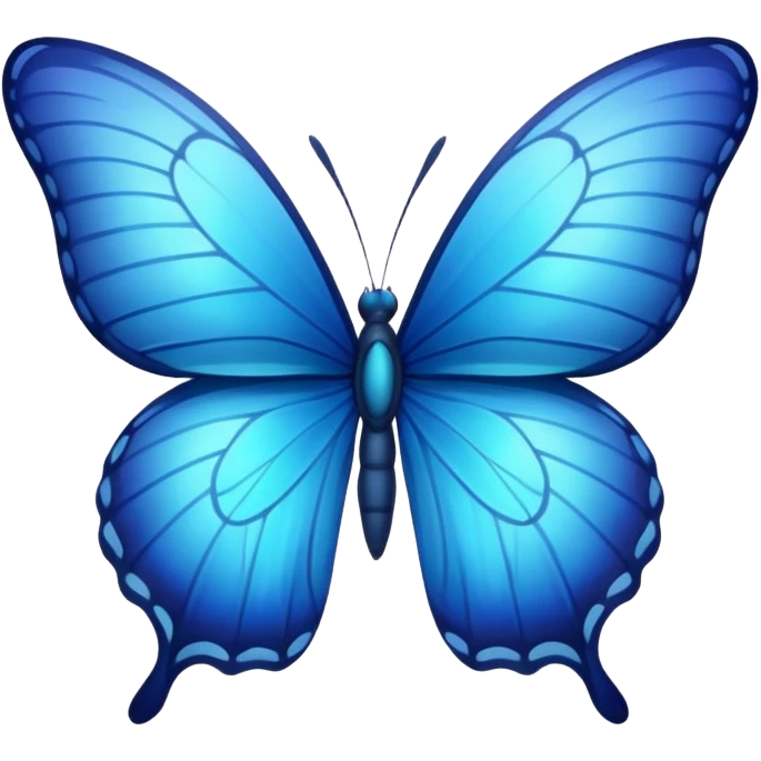 Blue butterfly emoji emoji