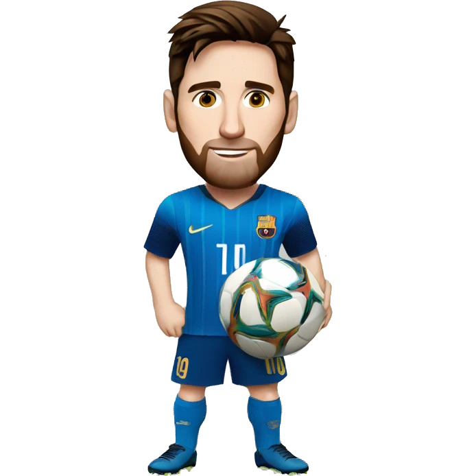 Messi con la copa del mundo emoji