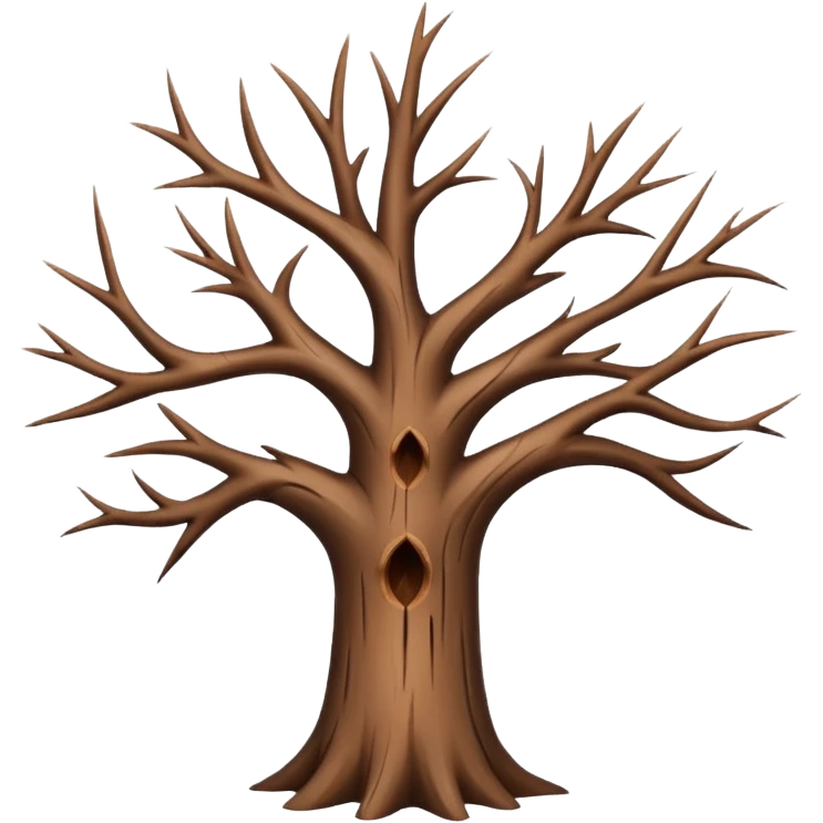 Tree without leaves emoji