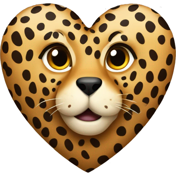 Cheetah heart emoji
