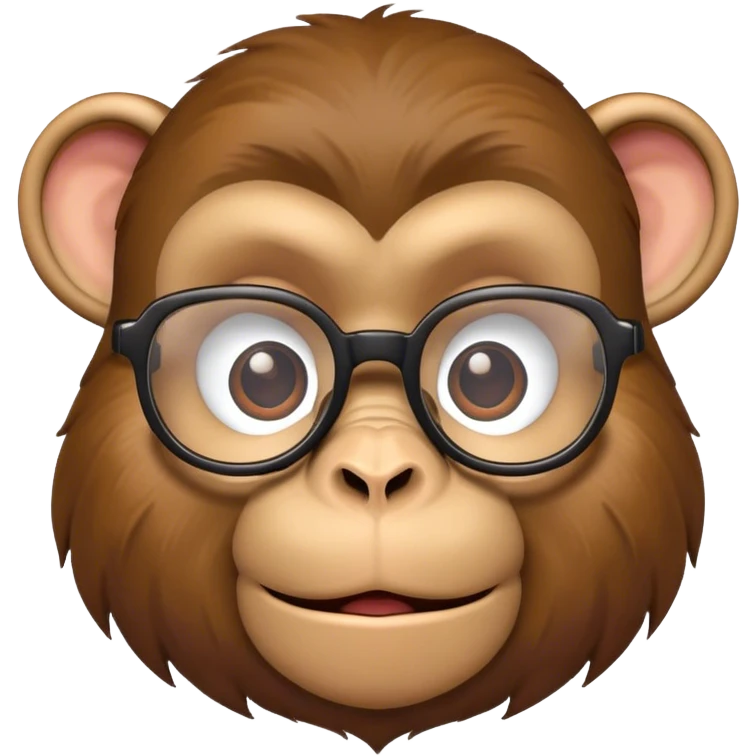 A nerdy monkey face emoji