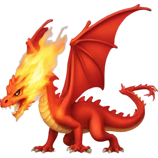 Dragon breathing fire emoji