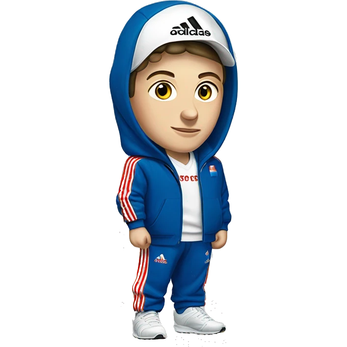Russian teen gopnik in adidas suit emoji