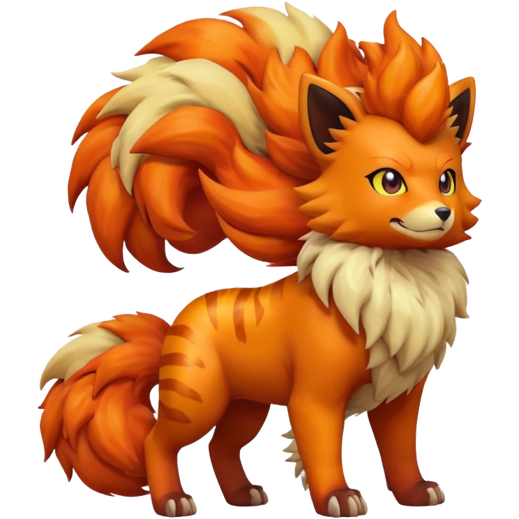 Vulpix-Arcanine-Fakémon-hybrid-creature (full body)  emoji