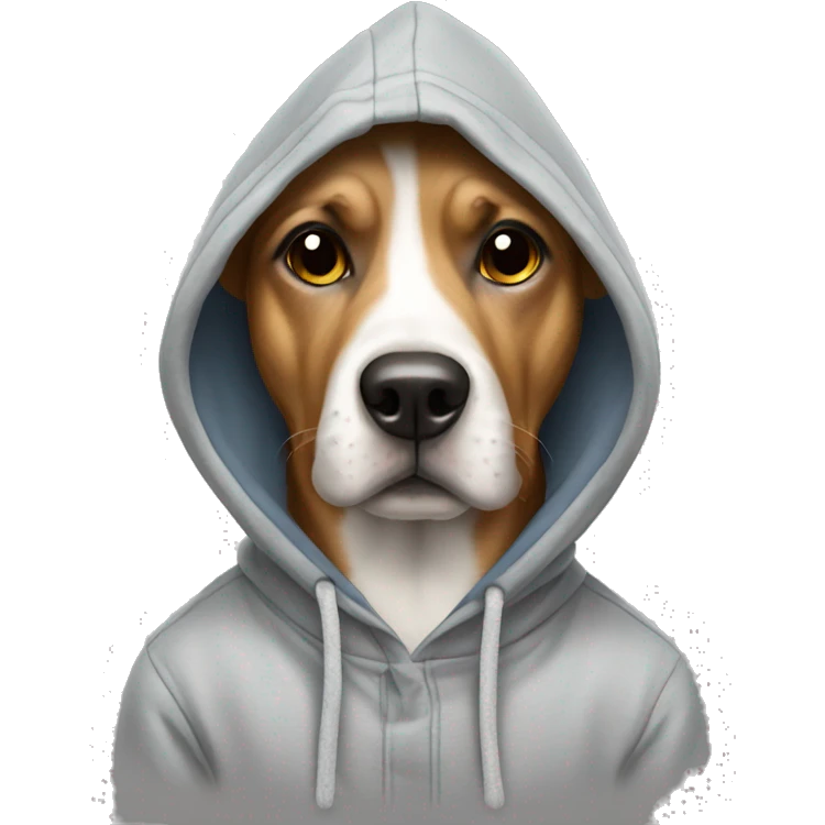 Dog with hoodie emoji