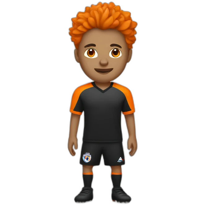 footballeur loups en orange et noir emoji
