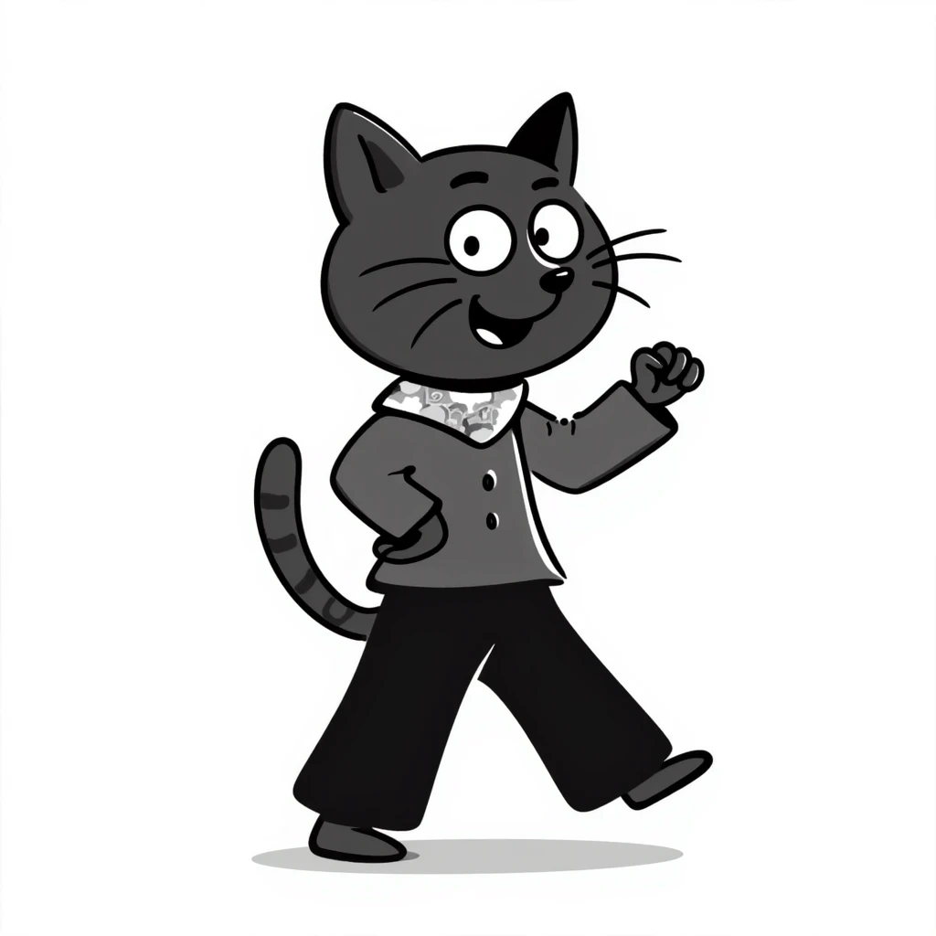 cat twerking, fun and lively emoji