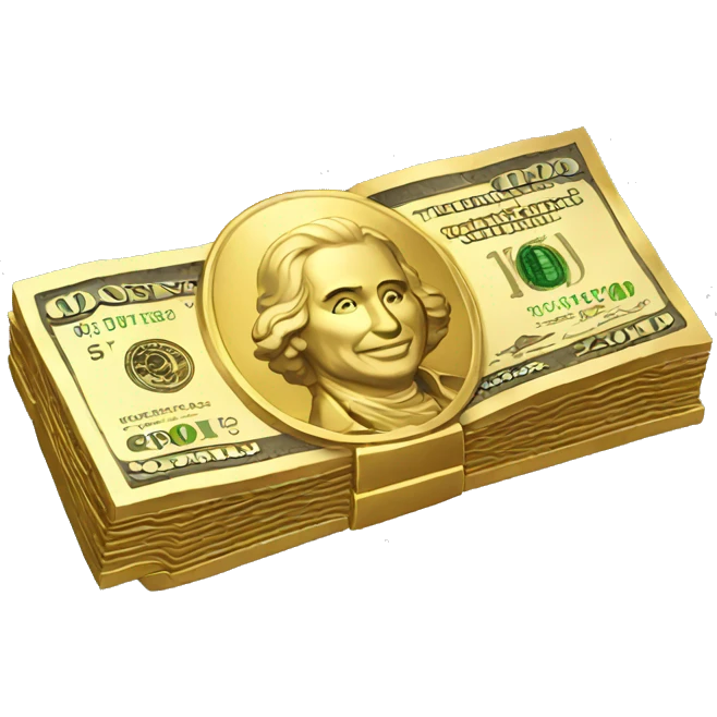 gold cash emoji