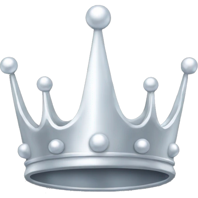 Silver bubble crown  emoji