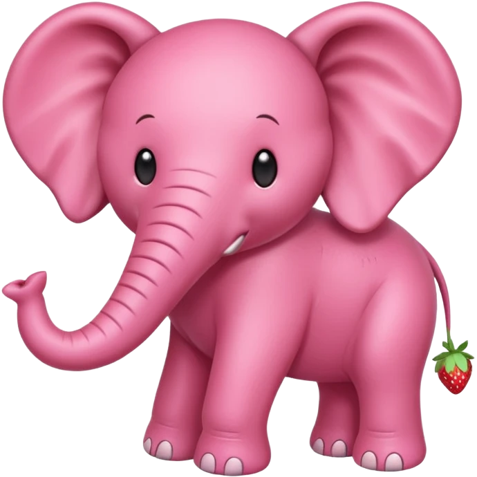Strawberry elephant emoji