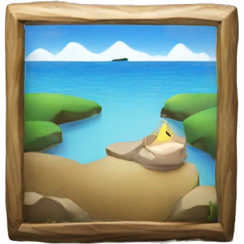 Solitaire figure by the water emoji