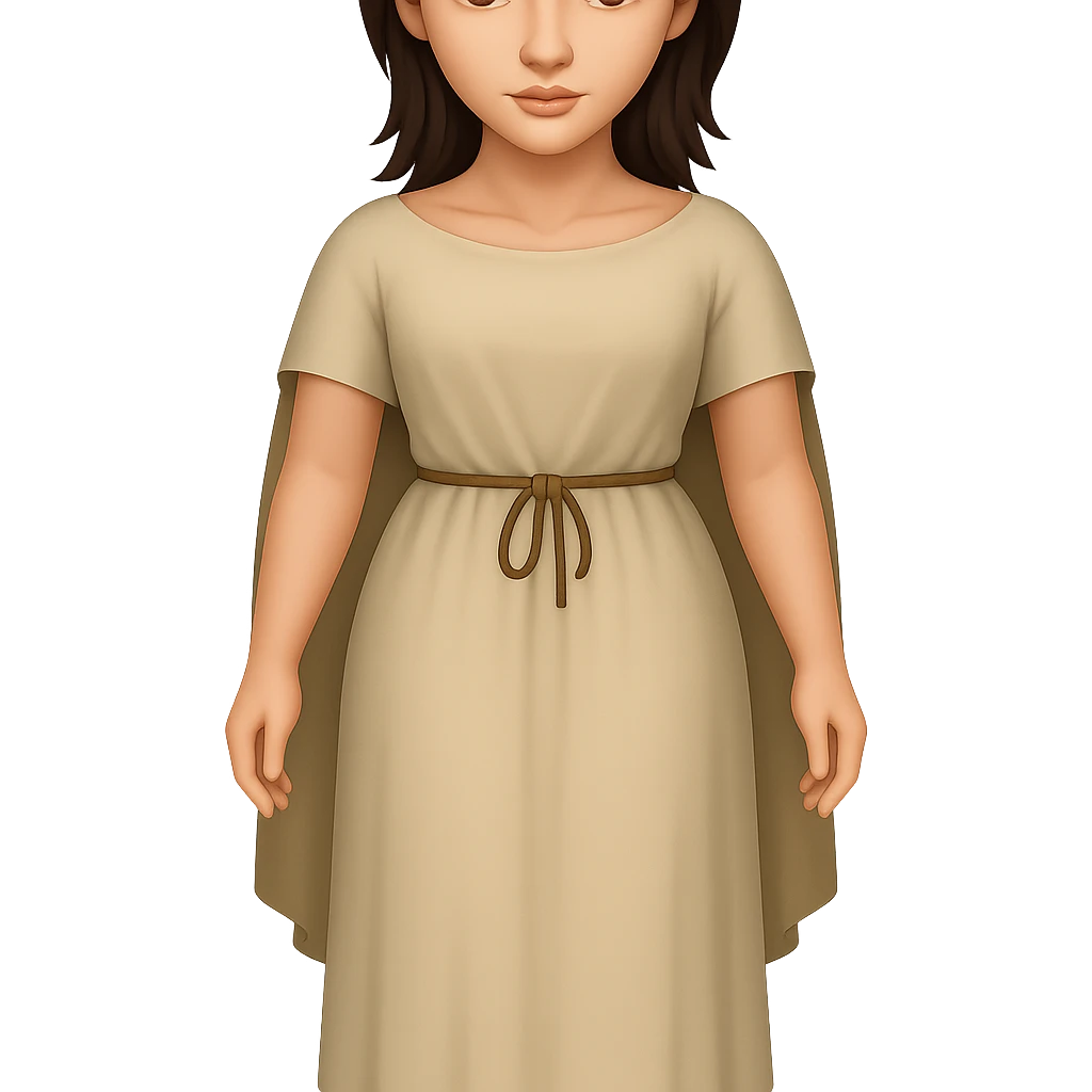 Front view of female bare feet, no sandals, in emoji style with transparent background, matching the reference image. emoji