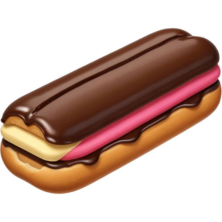 éclair au chocolat en emoji emoji