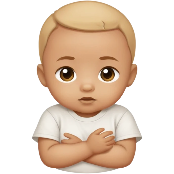 a baby wearing a shirt that says “SKAWHM” emoji