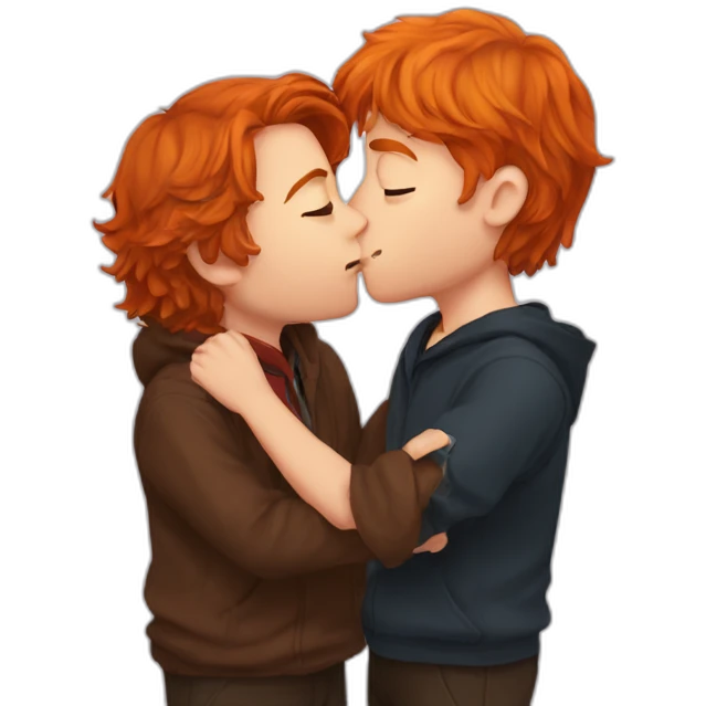 Harry Potter Kissing Ron Weasley emoji