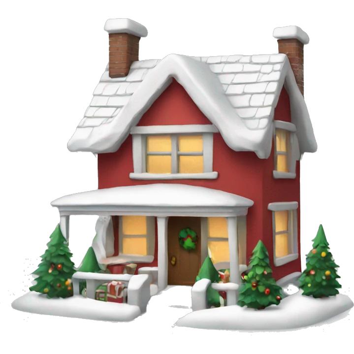 Christmas house emoji