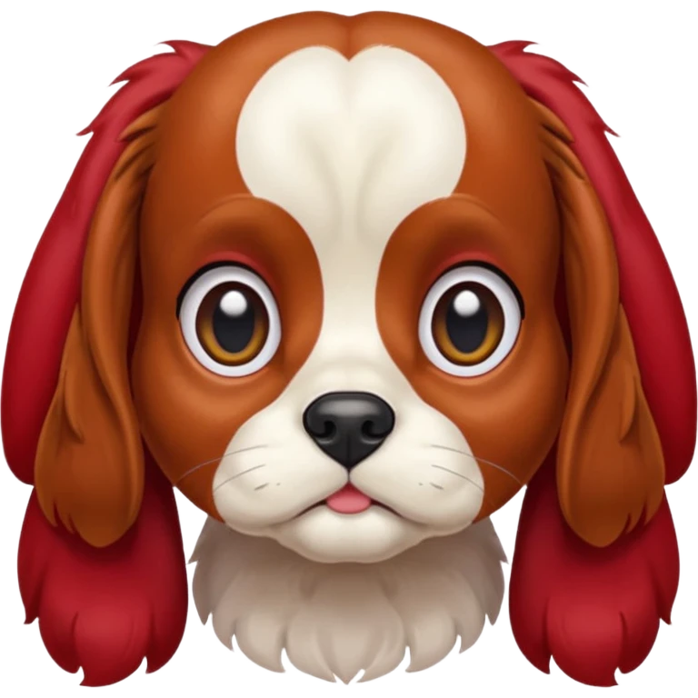 king charles cavalier all ruby colored emoji