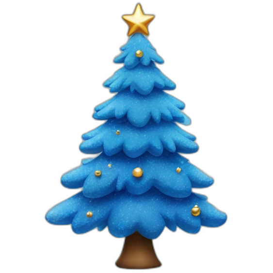 blue Xmas trees with blue gifts  emoji