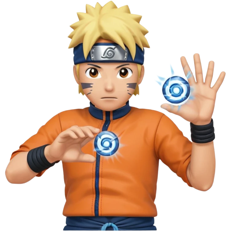 Naruto on pose rasengan emoji