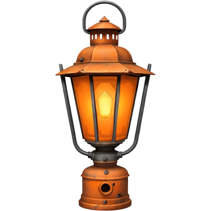 Iron Lamp + orange beam, Street Lantern. emoji