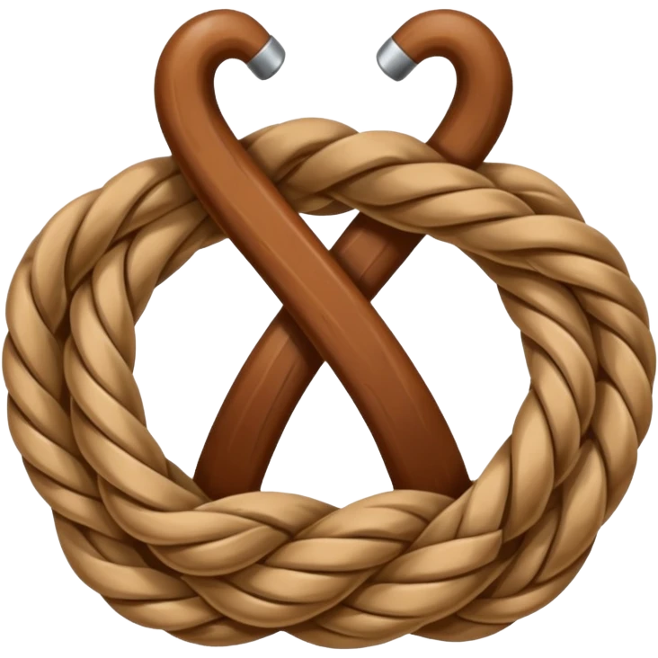 a sailor knot a rope to a metal hook emoji
