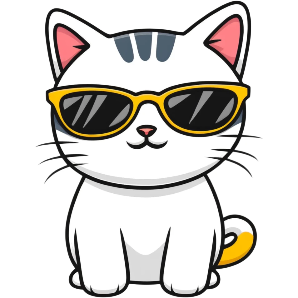 cat wearing sunglasses emoji