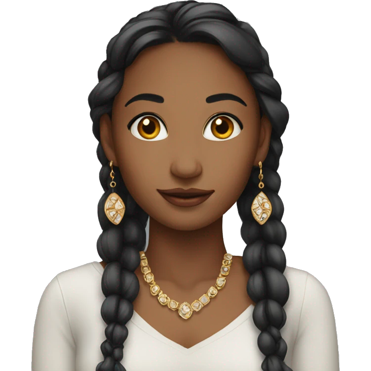beautiful girl with earrings emoji