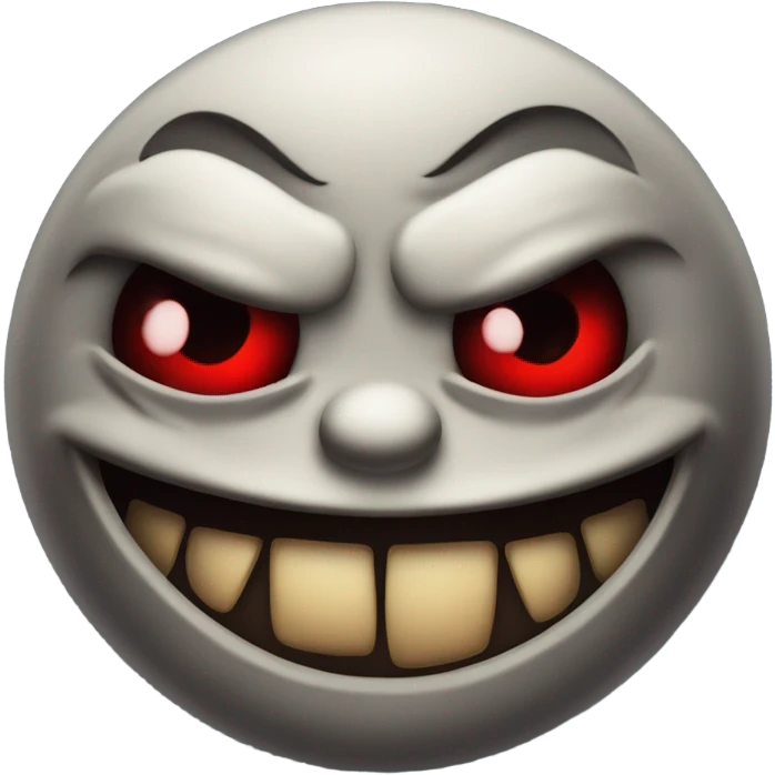 Evil corrupted smiling emoji emoji