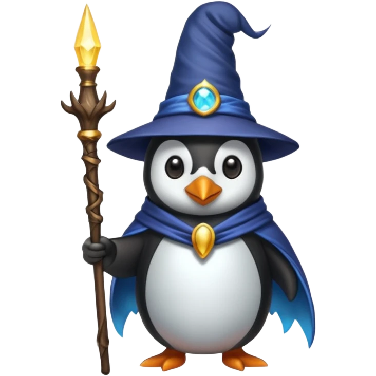 Penguin Wizard emoji