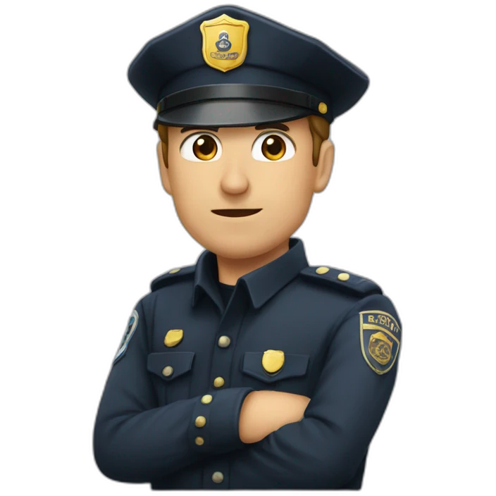 Policier qui arrête un bandit emoji