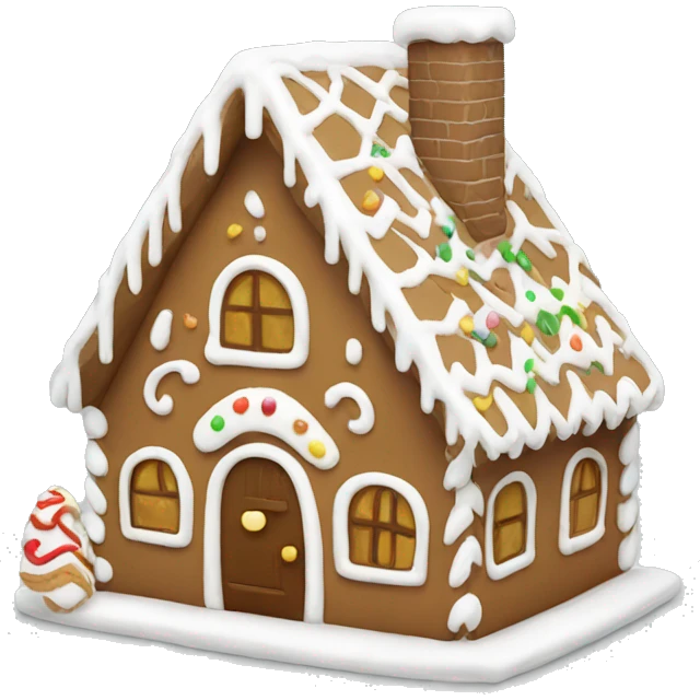 white ginger bread house emoji