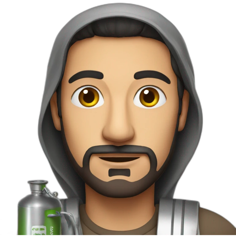 Arab man holding an oil canister emoji