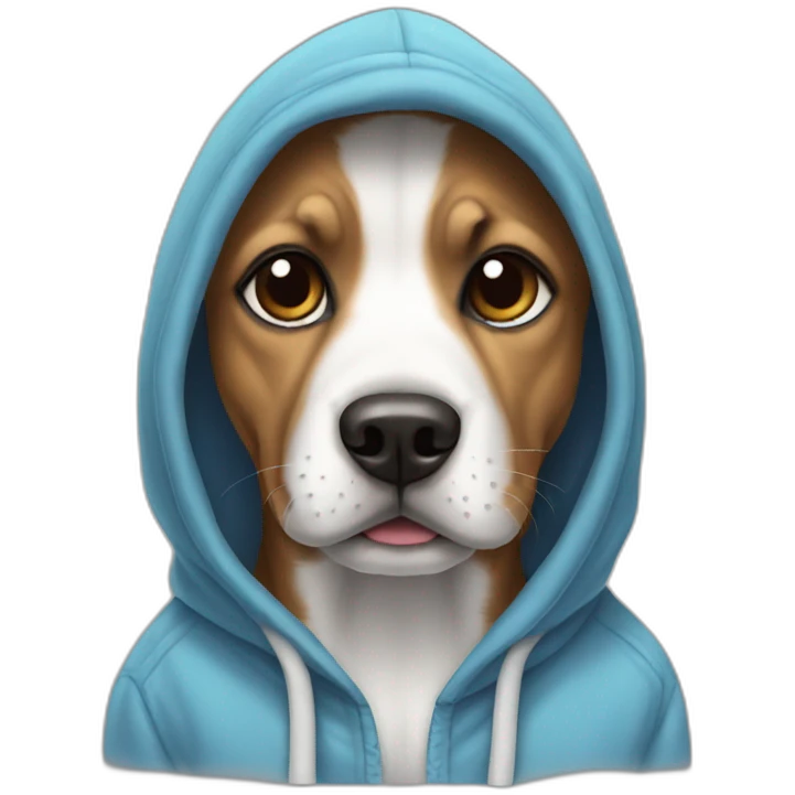 Dog with hoodie emoji