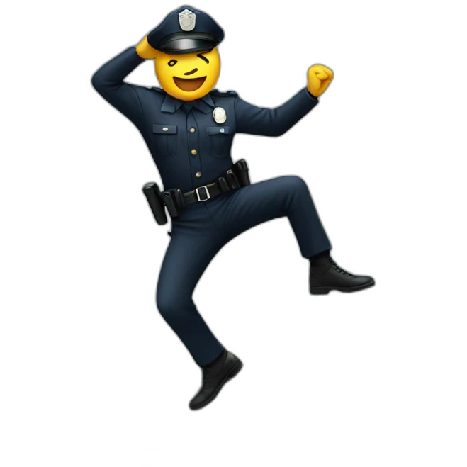 police dancing on a grave emoji