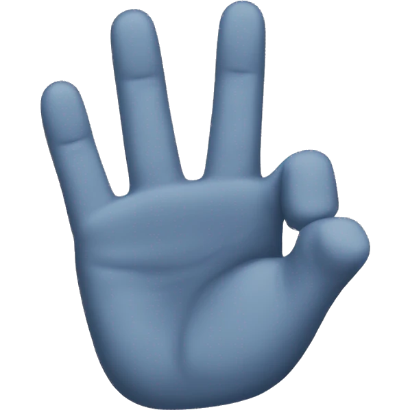 a hand with three fingers emoji