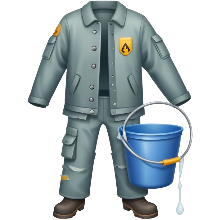 A 3 legged jacket with suction bucket emoji