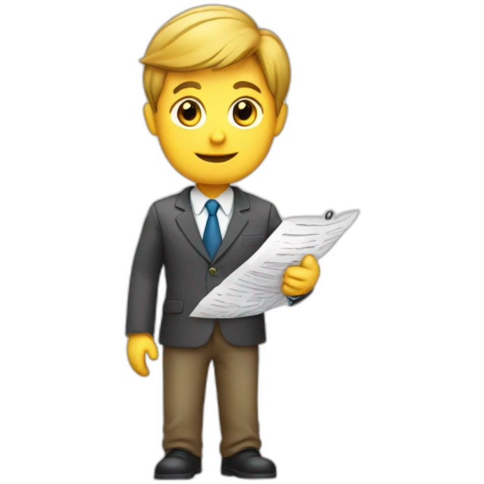 Accountant inspecting documents emoji