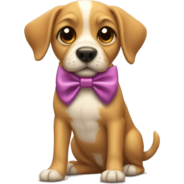 Dog and a bow emoji
